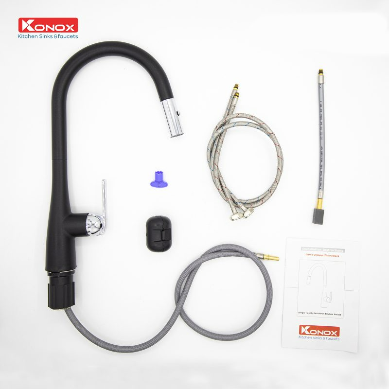 Vòi rửa bát Konox Curva Black