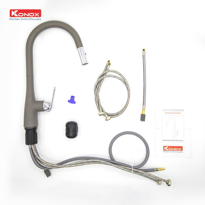 Vòi rửa bát Konox Curva Grey