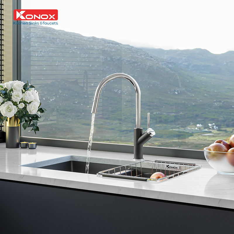 Vòi rửa bát Konox Ponte Black