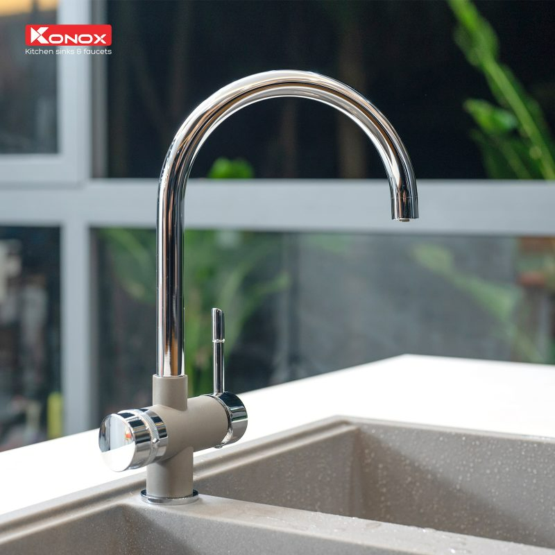 Vòi rửa bát Konox RO Trim-Water Grey