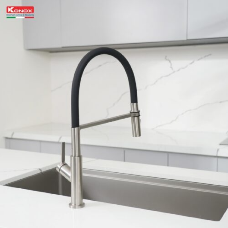 Vòi rửa bát Konox Tema Nickel