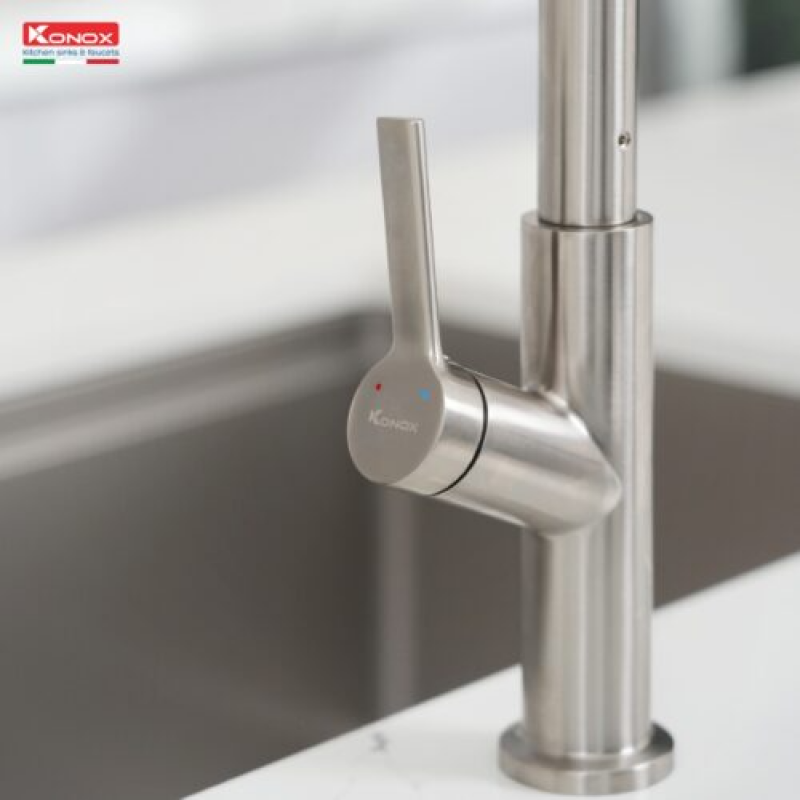 Vòi rửa bát Konox Tema Nickel