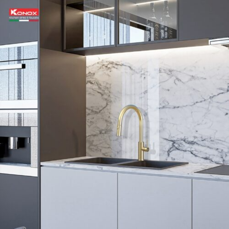 Vòi rửa bát Konox Venice Gold