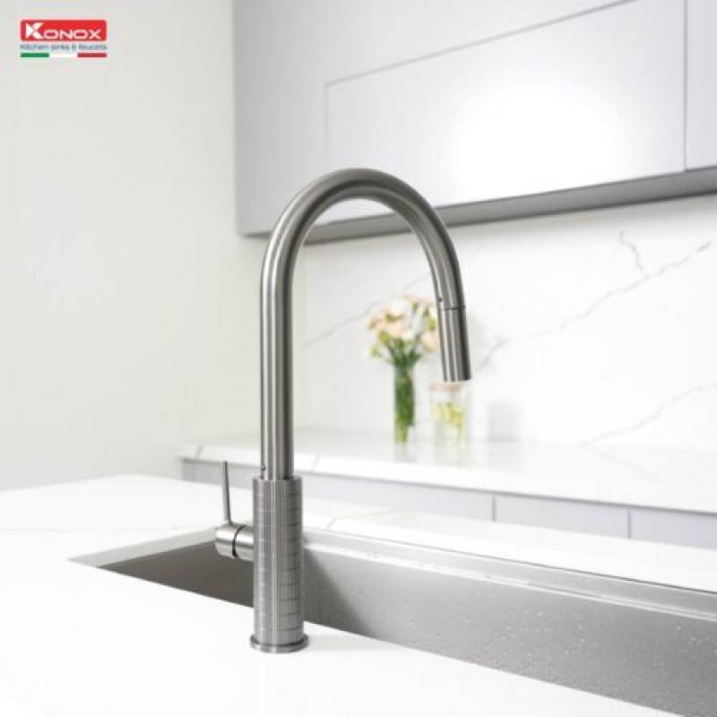 Vòi rửa bát Konox Venice Gun Metal