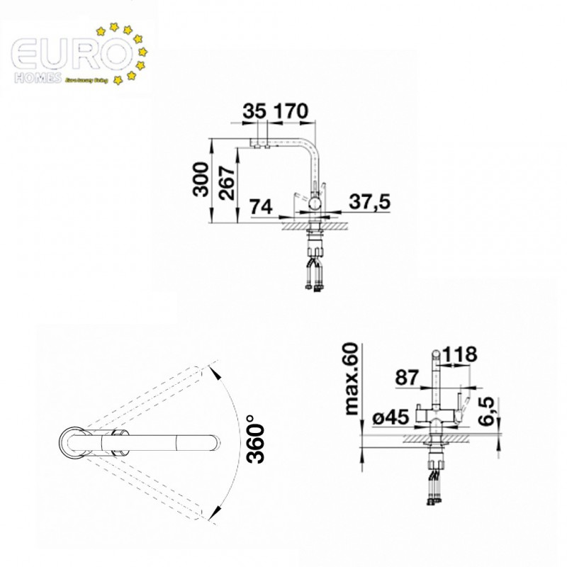 Vòi rửa chén Blanco FONTAS II JASMINE 523132