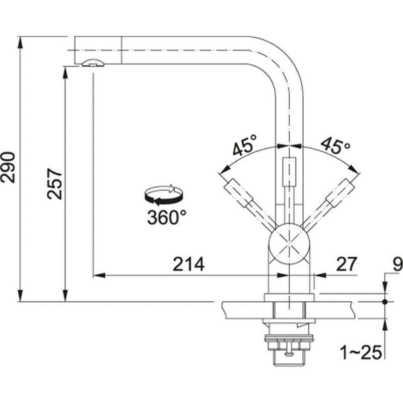 Vòi rửa chén Franke CT 105S 115.0172.475