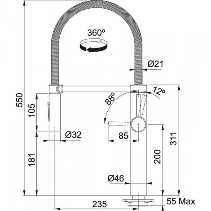 Vòi rửa chén Franke CT 194S
