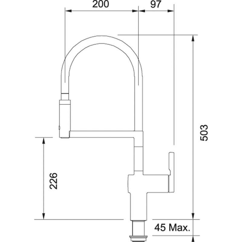 Vòi rửa chén Franke FS HF SWSP DS STEEL OPTICS 115.0370.611