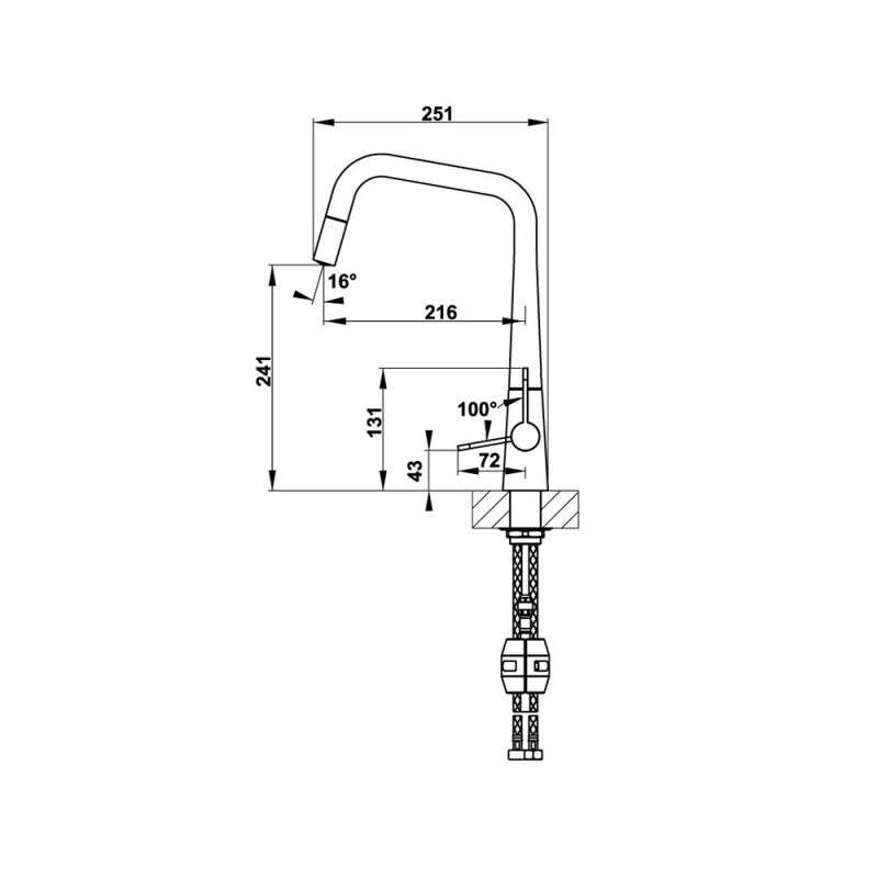 Vòi rửa chén Hafele HYDROS HT-C295U 570.82.220