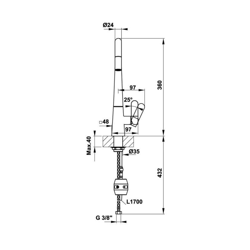 Vòi rửa chén Hafele HYDROS HT-C295U 570.82.220