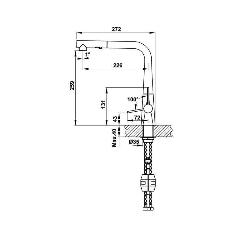 Vòi rửa chén Hafele HYDROS HT-C360 570.82.210