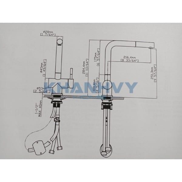 Vòi rửa chén Maadela MDF-135B