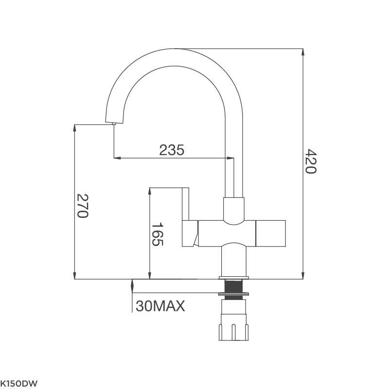 Vòi rửa chén Malloca K150DW