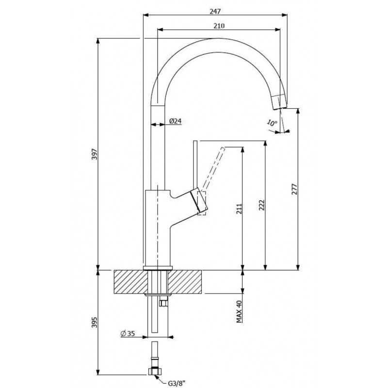 Vòi rửa FURST F400403CR