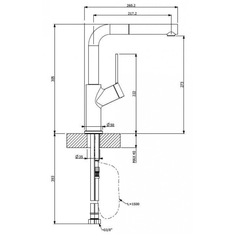 Vòi rửa FURST F400420CV
