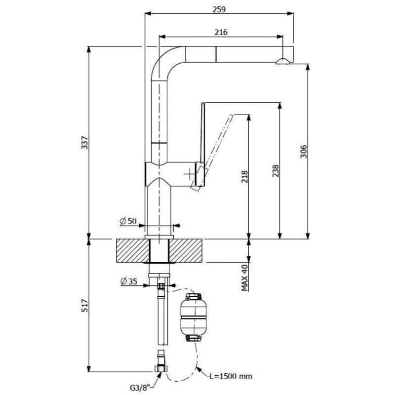 Vòi rửa FURST F400551DA