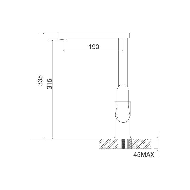 Vòi Malloca đồng thau mạ Chrome K129T