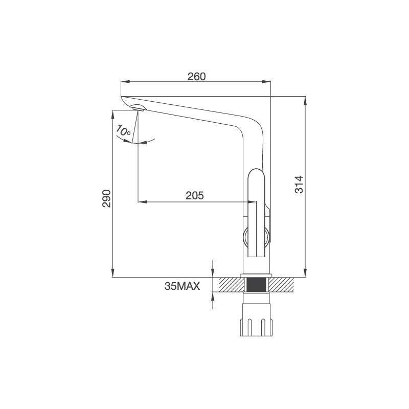 Vòi Malloca đồng thau mạ Chrome K275C