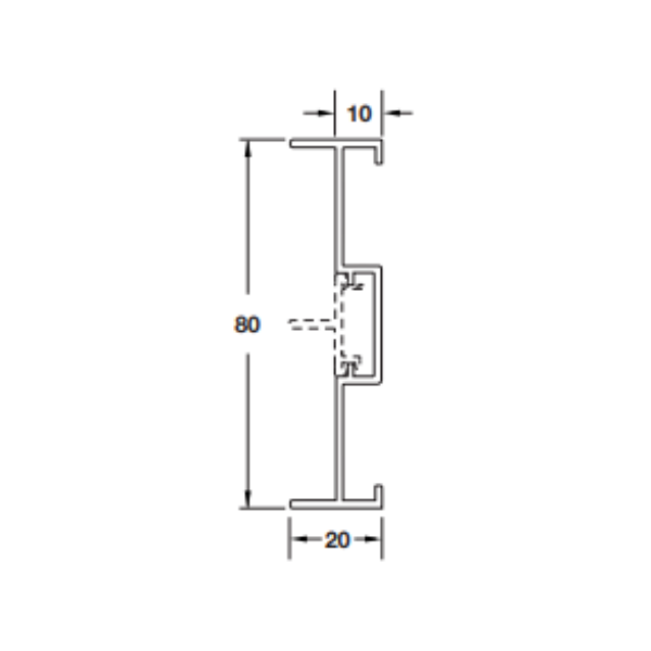WALL CONNECTION PROF.SIL.POL 3M Hafele 403.75.418