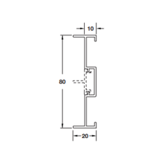 WALL CONNECTION PROF.SIL.POL 3M Hafele 403.75.418