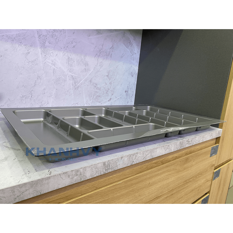 Khay chia thìa nĩa chất liệu nhựa cao cấp Eurogold ETW900 Màu trắng