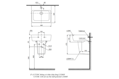 Chậu lavabo Toto LT328C treo tường