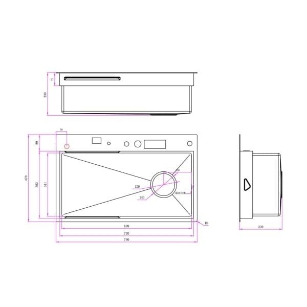 Chậu rửa chén Maadela MDS-7647DRF