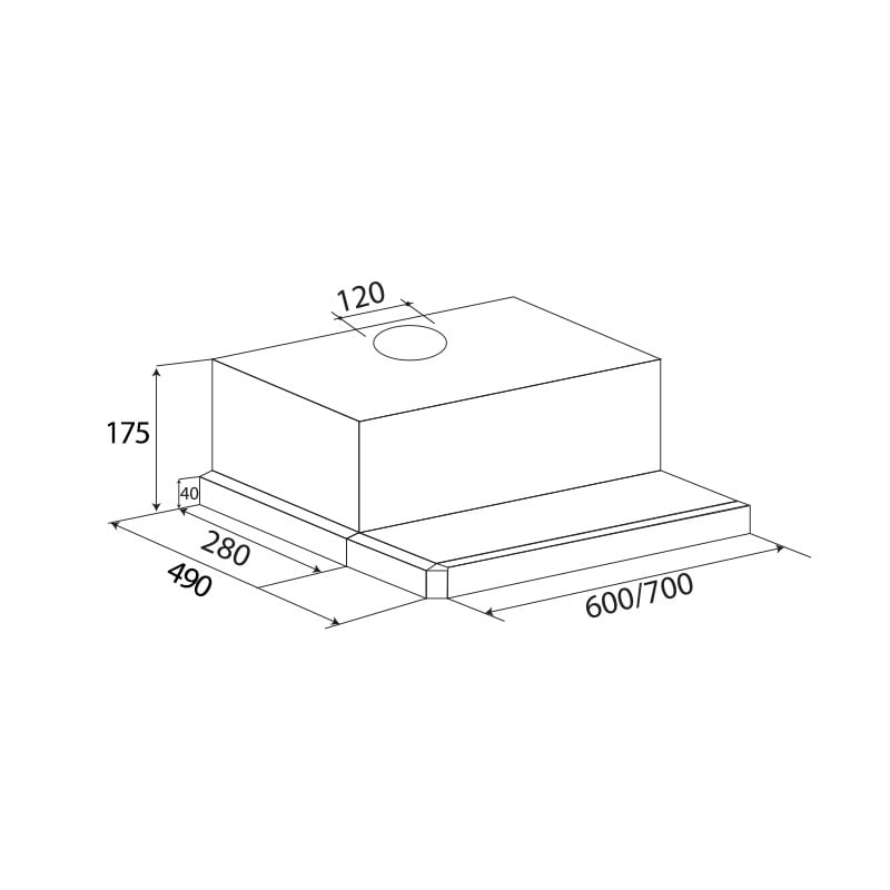 Hình kỹ thuật máy hút khử mùi KF-TL60H
