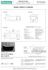 Bồn Tắm Massage Acrylic Mowoen MW8213-170WB.MS