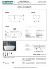 Bồn Tắm Acrylic Độc Lập Mowoen MW8223-170