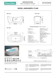 Bồn tắm massage Mowoen MW8305BFB – 170.MS