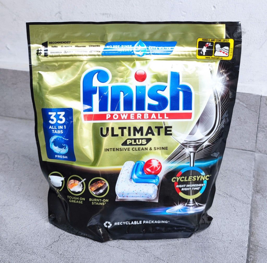 Viên rửa bát Finish 11162R Ultimate Plus túi 33 viên