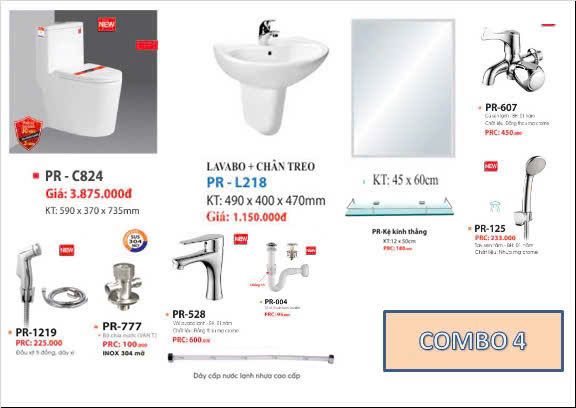 Combo thiết bị vệ sinh Proxia 4