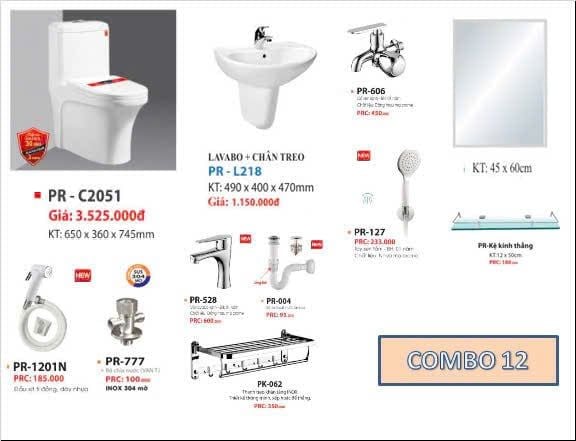 Combo thiết bị vệ sinh Proxia 12