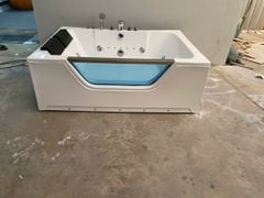 Bồn tắm Maamo MA-2251MV kính gắn massage và sen vòi, kèm gối