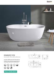 Bồn Tắm Acrylic Độc Lập Mowoen MW8237-170