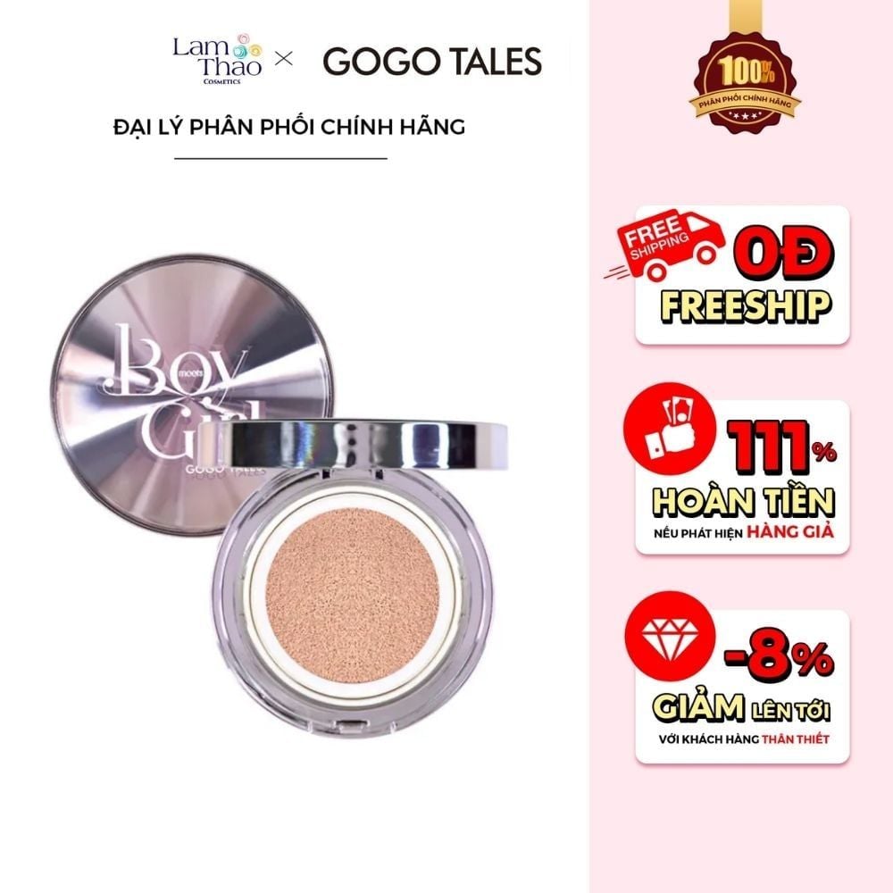 Phấn Nước Gogo Tales Glazed Soft Air Cushion [KÈM LÕI THAY THẾ]