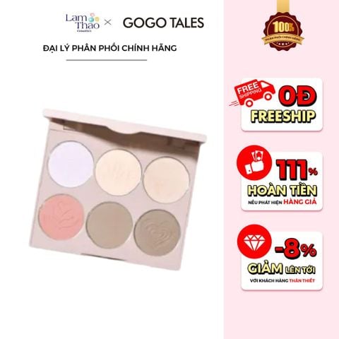  Bảng Phấn Trang Điểm Gogo Tales Nude Light Shadow Highlight Contouring Disc 