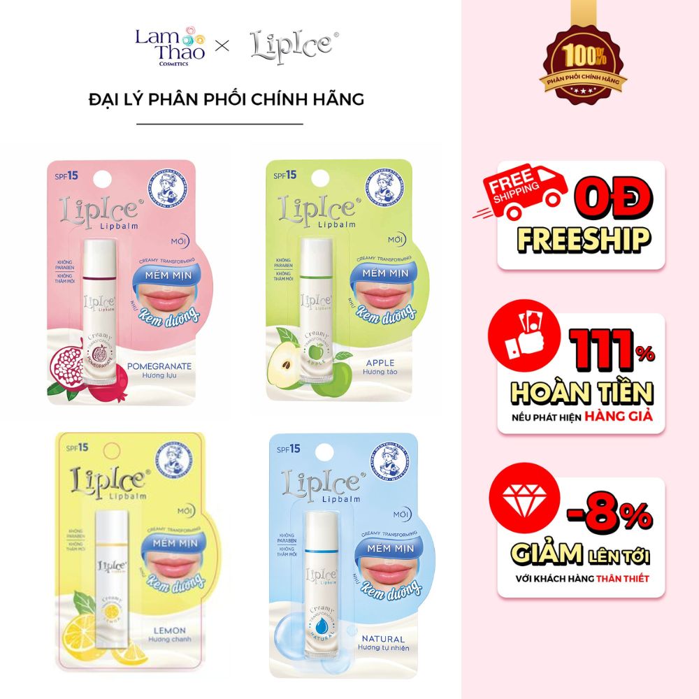 Son Dưỡng Không Màu Chuyển Kem Mịn Hương LipIce Creamy Lipbalm