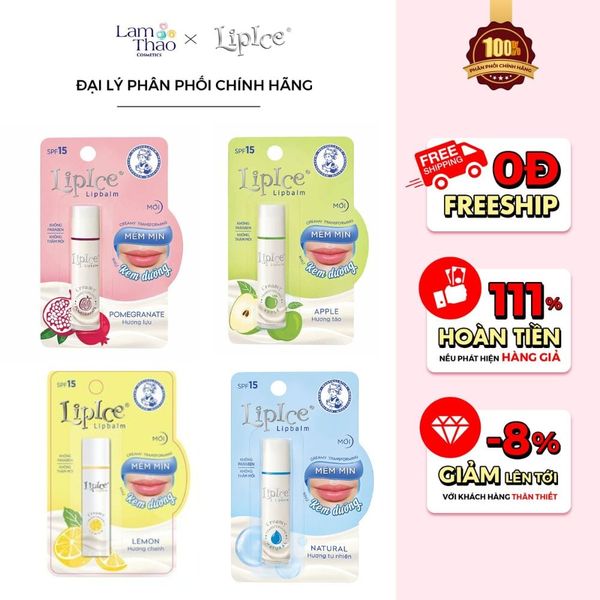 Son Dưỡng Không Màu Chuyển Kem Mịn Hương LipIce Creamy Lipbalm