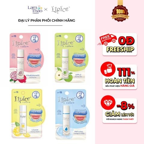  Son Dưỡng Không Màu Chuyển Kem Mịn Hương LipIce Creamy Lipbalm 