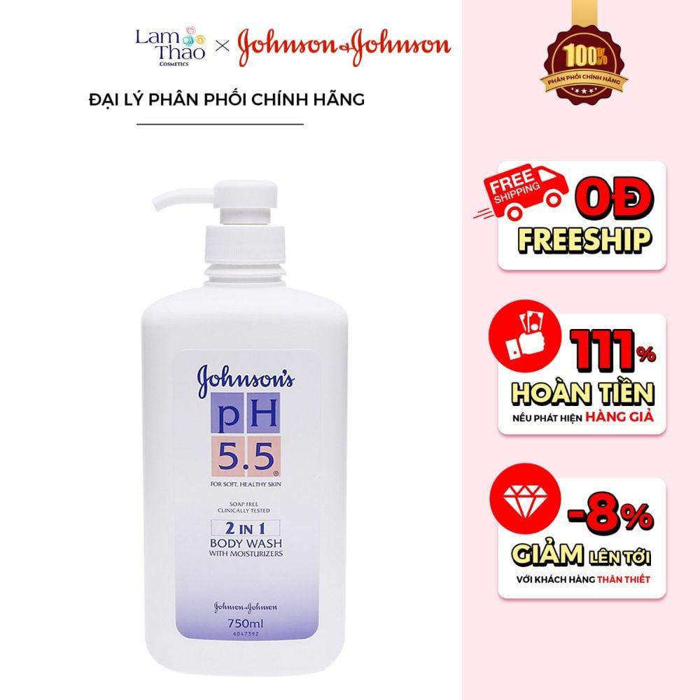 Sữa Tắm Cấp Ẩm 2 Trong 1 Johnson's pH 5.5 Nourishing Body Wash With Moisturizers