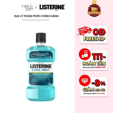  Nước Súc Miệng Hương Bạc Hà Listerine Cool Mint 