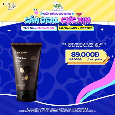  [DEAL 13/6 - 15/6 GIÁ SỐC] Tẩy Tế Bào Chết Mặt Cà Phê Đắk Lắk Cocoon Dak Lak Coffee Face Polish 