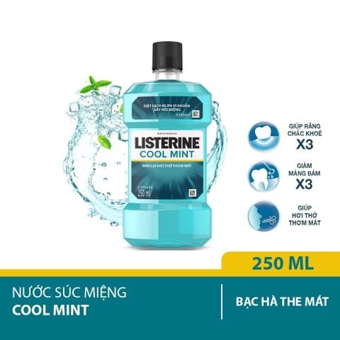  Nước Súc Miệng Hương Bạc Hà Listerine Cool Mint 