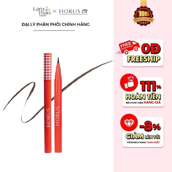 Bút Kẻ Mắt Đầu Bút Siêu Mảnh, Dễ Thao Tác Horus Waterproof Eyeliner