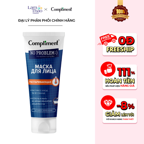 Mặt Nạ Đất Sét Làm Sạch Sâu, Hỗ Trợ Giảm Mụn Đầu Đen Compliment No Problem Face Mask 
