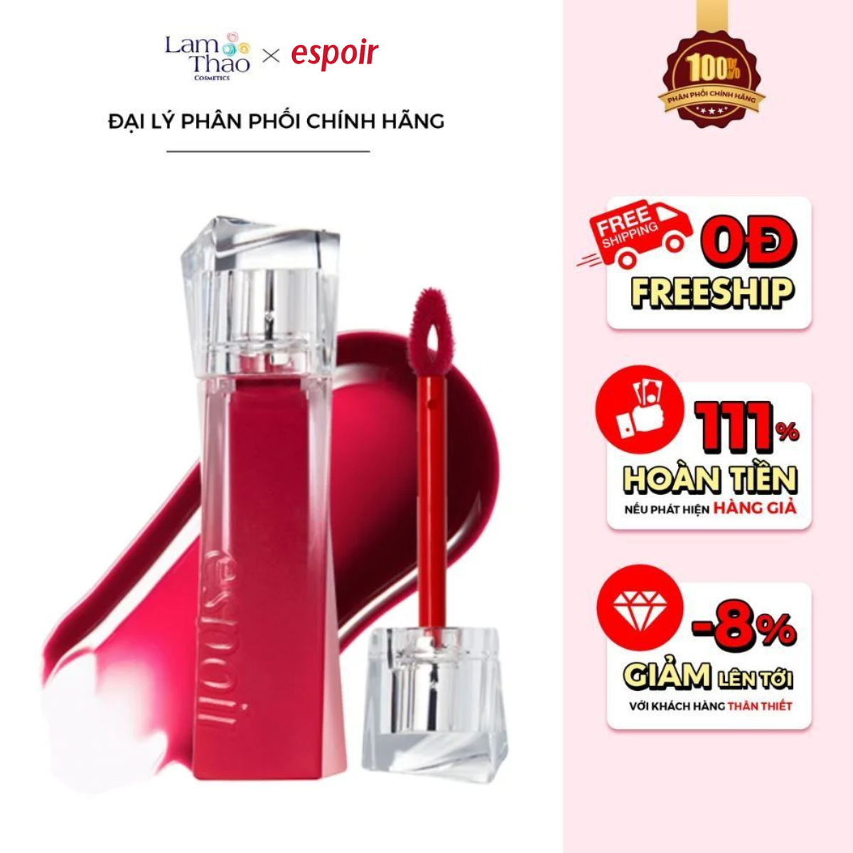 Son Bóng Lì Espoir Couture Lip Tint Glaze