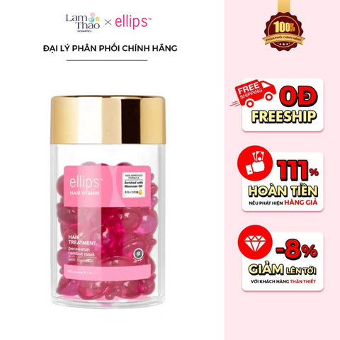 Serum Dưỡng Tóc Chắc Khoẻ Vào Nếp Ellips Hair Vitamin Hair Treatment 