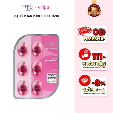  Serum Dưỡng Tóc Chắc Khoẻ Vào Nếp Ellips Hair Vitamin Hair Treatment 